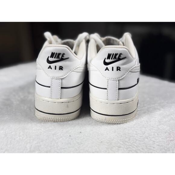 Nike Air Force 1 Low White Black Outline CJ4092-100 Youth Sz 7Y Men 7 Women 8.5 main image 12